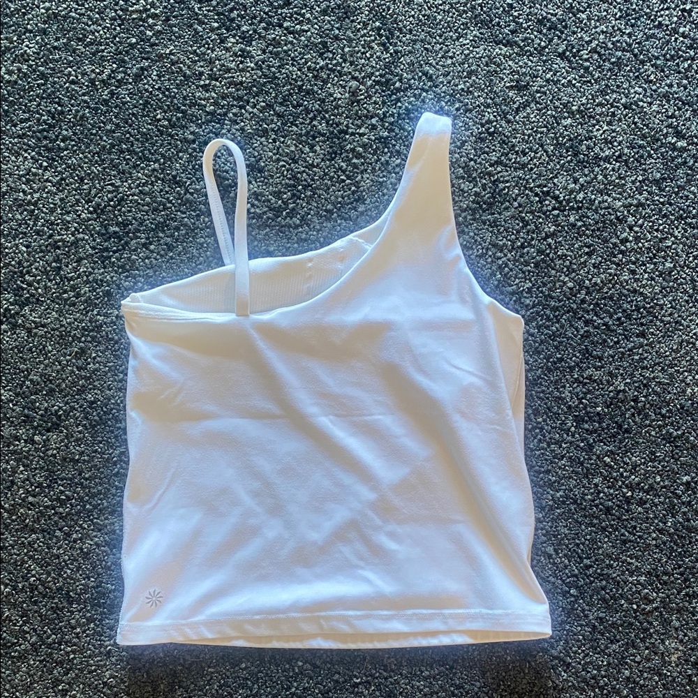 Athleta Girl White Tank with Asymmetrical Straps